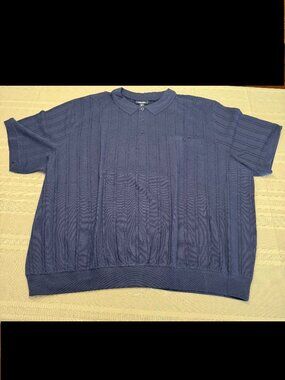 King Size Blue Pocket Polo - Size 5XL Big - New In Bag